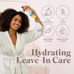 Luxfume Private Label Leave in Conditioner Spray Anti Frizz Moisturising Detangling Hair Spray for All Hair Types,oalen cosmetics