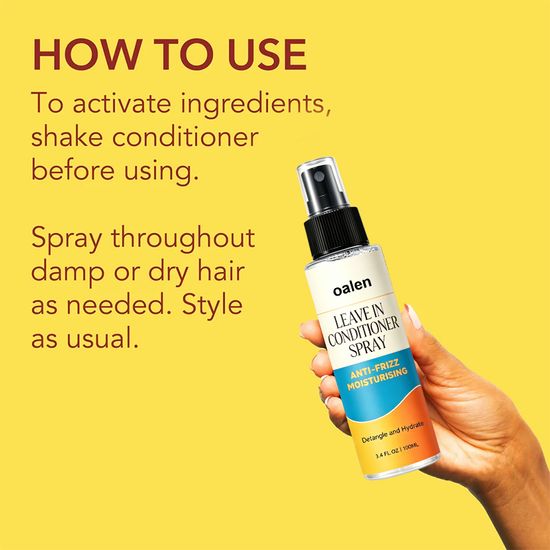Luxfume Private Label Leave in Conditioner Spray Anti Frizz Moisturising Detangling Hair Spray for All Hair Types,oalen cosmetics