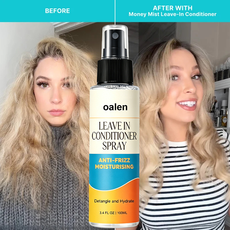 Oalen Private Label 100ml Leave-in Conditioner Spray Nourishing Hydrating Detangling Spray for Frizzy Coarse Wavy Hair,MY SHOP