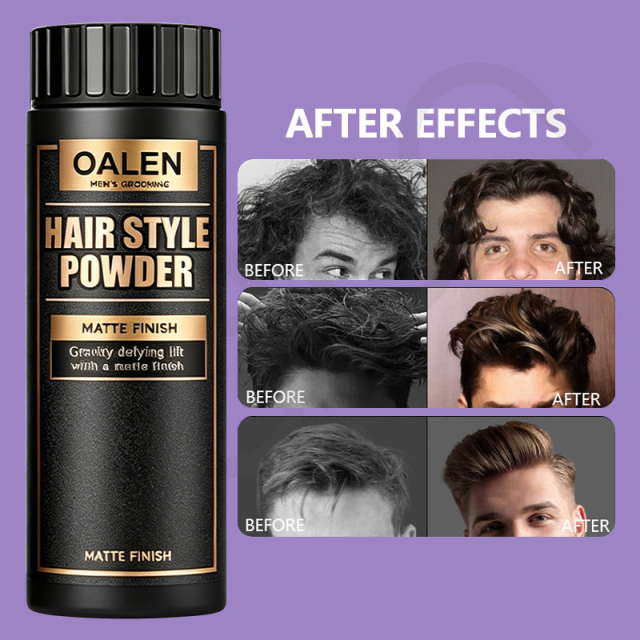 Oalen Private Label Black Men's Hair Styling Kit for 360 Waves Wave Pomade Styling Powder Strong Hold Spray and Edge Control Gel,MY SHOP