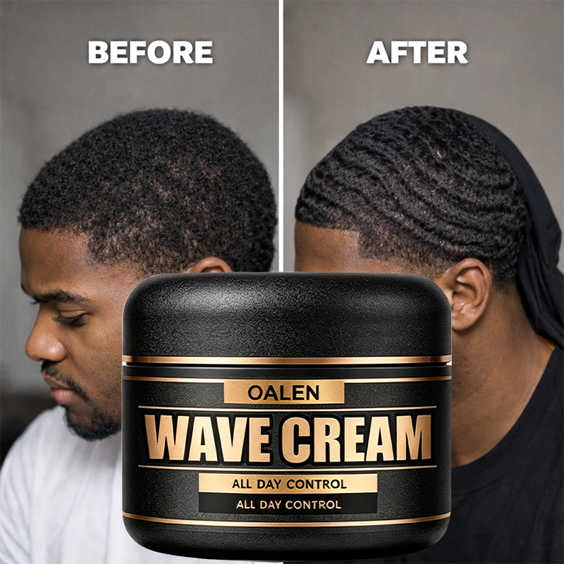 Oalen Private Label Black Men's Hair Styling Kit for 360 Waves Wave Pomade Styling Powder Strong Hold Spray and Edge Control Gel,MY SHOP