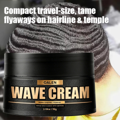 Oalen Private Label Black Men's Hair Styling Kit for 360 Waves Wave Pomade Styling Powder Strong Hold Spray and Edge Control Gel,MY SHOP