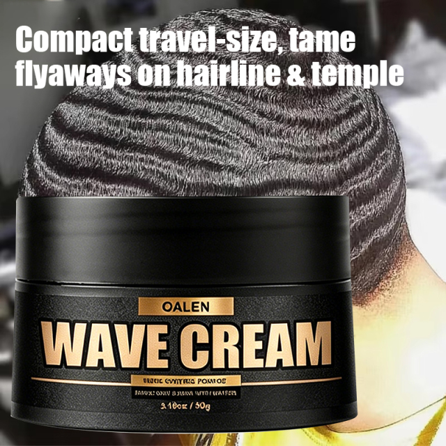 Oalen Private Label Black Men's Hair Styling Kit for 360 Waves Wave Pomade Styling Powder Strong Hold Spray and Edge Control Gel,MY SHOP