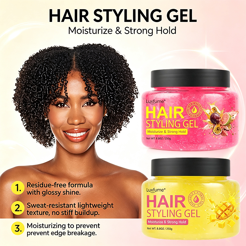 Private Label Strong Hold Style Hair Pomade Natural Ingredients Hair Styling Gel for Braid and All Kinds of Hair Styling Product,oalen cosmetics