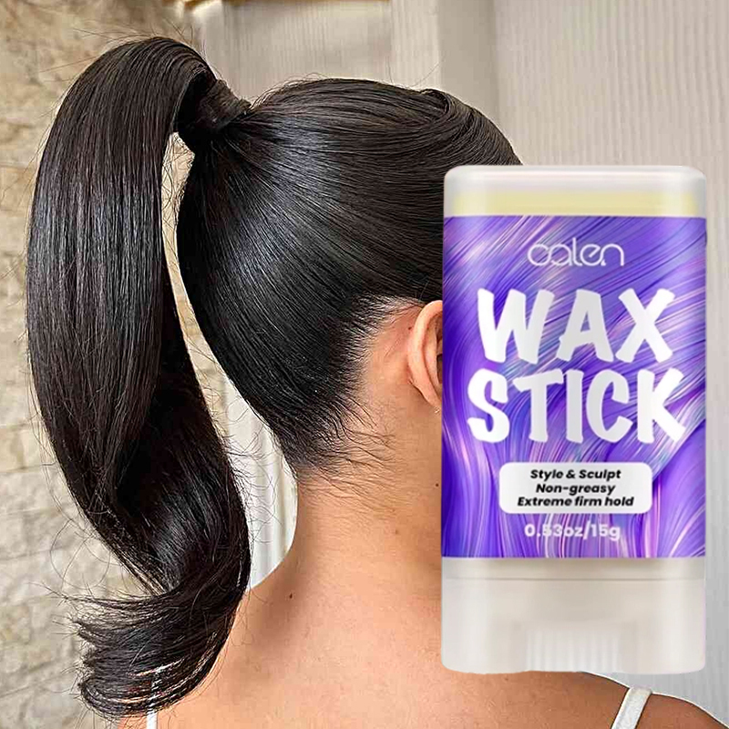 Private Label Strong Hold No Flaking & Residue Hair Wax Stick for Curly Frizzy Hair Edge Control Wax Stick for Flyaways Hair,oalen cosmetics