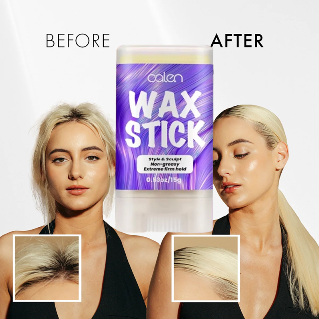 Private Label Strong Hold No Flaking & Residue Hair Wax Stick for Curly Frizzy Hair Edge Control Wax Stick for Flyaways Hair,oalen cosmetics