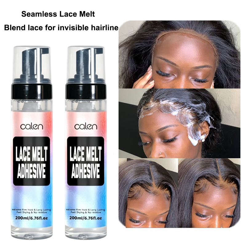 ODM OEM Wholesale Lace Melt Adhesive 200ml Long-Lasting Hold Strengthen Wig Melt Mousse Waterproof Sweatproof for Wigs,MY SHOP