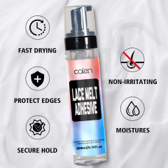 ODM OEM Wholesale Lace Melt Adhesive 200ml Long-Lasting Hold Strengthen Wig Melt Mousse Waterproof Sweatproof for Wigs,MY SHOP
