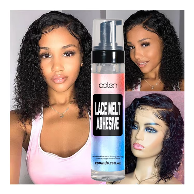 ODM OEM Wholesale Lace Melt Adhesive 200ml Long-Lasting Hold Strengthen Wig Melt Mousse Waterproof Sweatproof for Wigs,MY SHOP