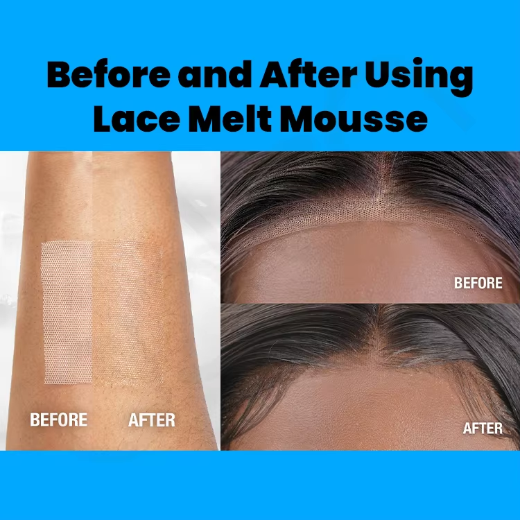 ODM OEM Wholesale Lace Melt Adhesive 200ml Long-Lasting Hold Strengthen Wig Melt Mousse Waterproof Sweatproof for Wigs,MY SHOP