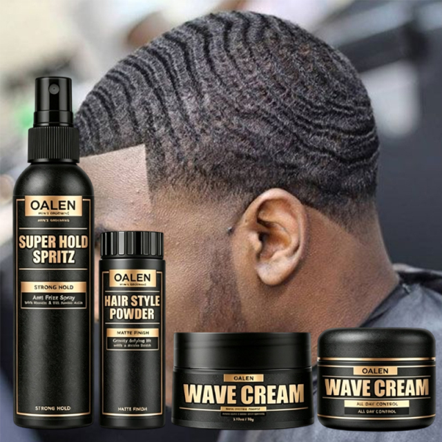 Luxfume Private Label Complete Mens 360 Wave Hair Styling Products Set Wave Pomade Styling Powder Super Strong Hold for Coily,MY SHOP