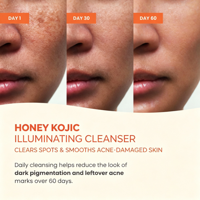 Oalen Private Label Honey Kojic Facial Wash Foaming Cleanser Fight Acne Reduce Blackheads Even Skin Tone Daily Face Care,MY SHOP