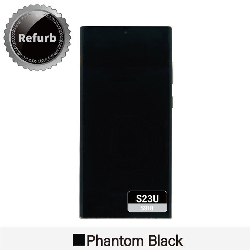 Refurbished Replacement OLED Screen With Frame for Samsung Galaxy S23 Ultra - S918 - Phantom Black