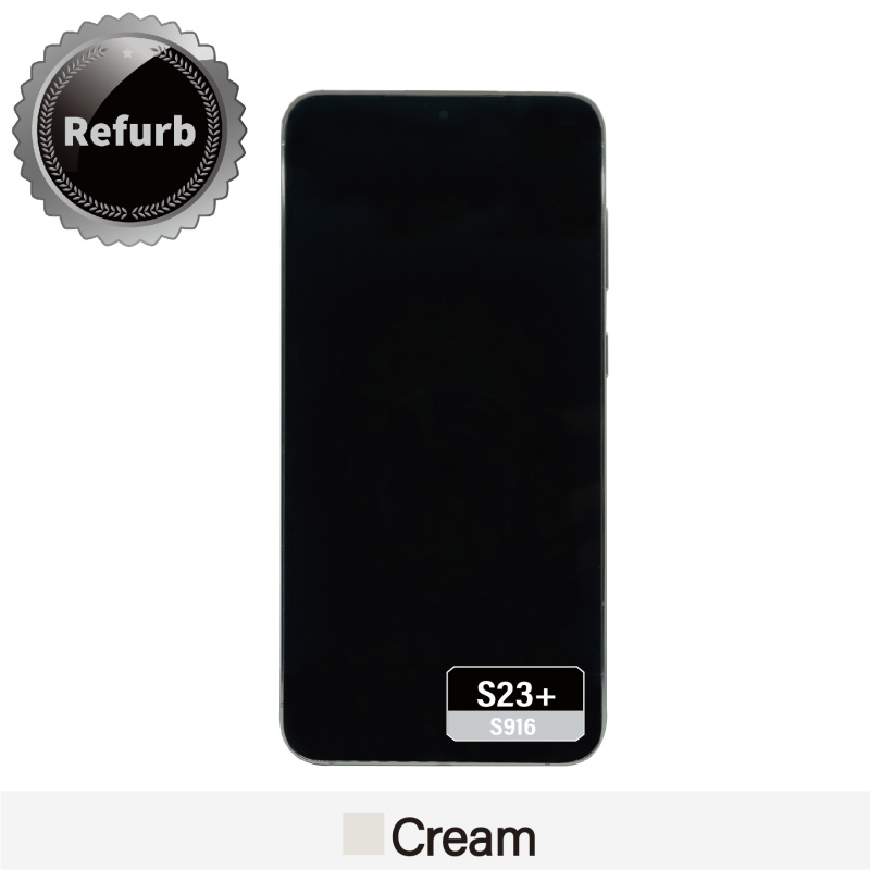 Refurbished Replacement OLED Screen With Frame for Samsung Galaxy S23 Plus - S916 - Cream