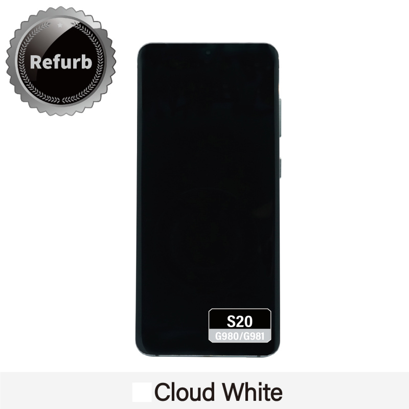 Refurbished Replacement OLED Screen With Frame for Samsung Galaxy S20 5G - G980/G981 - Cloud White