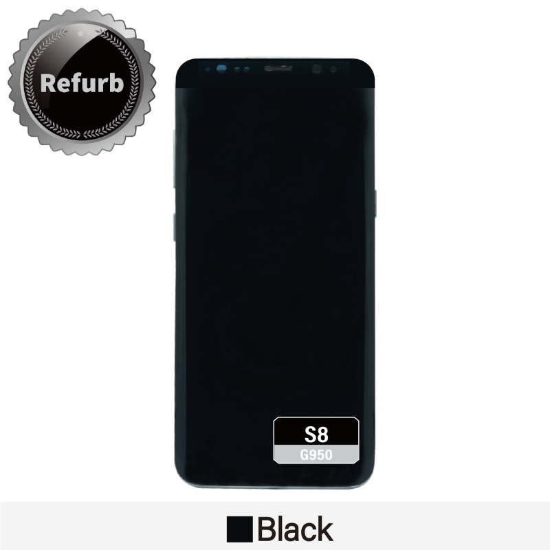 Refurbished Replacement OLED Screen With Frame for Samsung Galaxy S8 - G950F - Black