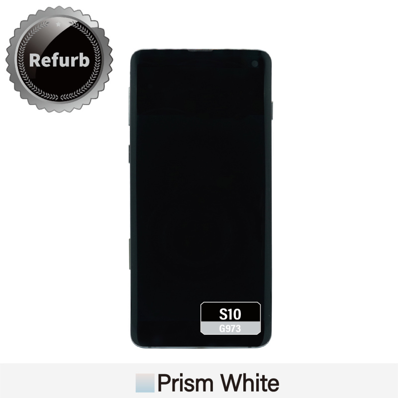 Refurbished Replacement OLED Screen With Frame for Samsung Galaxy S10 - G973F -  Prism White