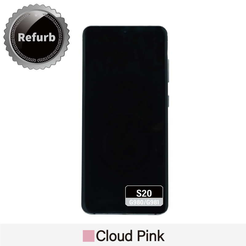 Refurbished Replacement OLED Screen With Frame for Samsung Galaxy S20 5G - G980/G981 - Cloud Pink