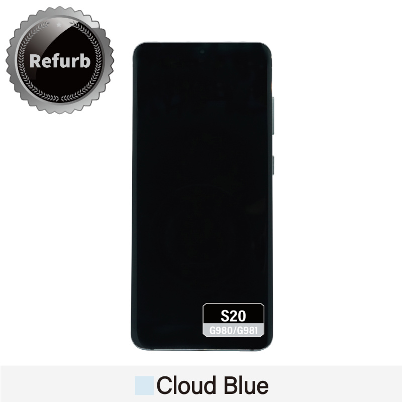 Refurbished Replacement OLED Screen With Frame for Samsung Galaxy S20 5G - G980/G981 - Cloud Blue