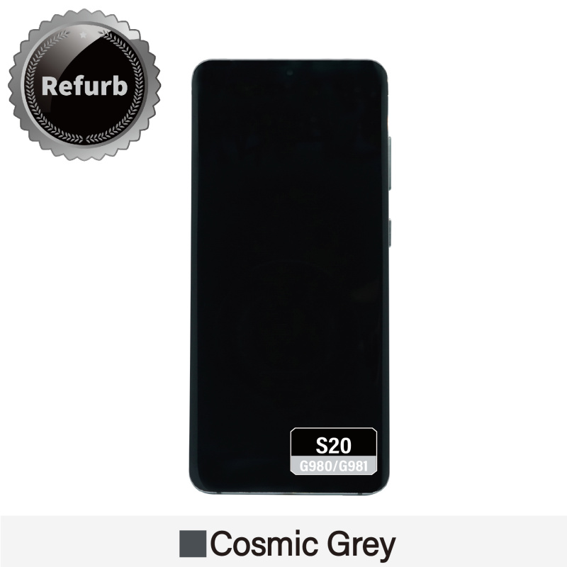 Refurbished Replacement OLED Screen With Frame for Samsung Galaxy S20 5G - G980/G981 - Cosmic Grey