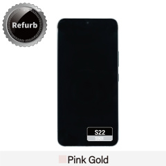 Refurbished Replacement OLED Screen With Frame for Samsung Galaxy S22 - S901 -  Pink Gold