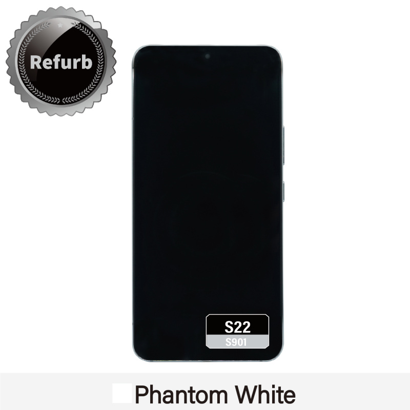 Refurbished Replacement OLED Screen With Frame for Samsung Galaxy S22 - S901 -  Phantom White