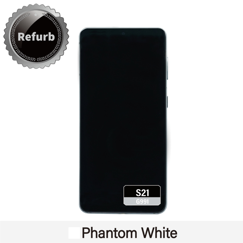 Refurbished Replacement OLED Screen With Frame for Samsung Galaxy S21 - G991 -  Phantom White