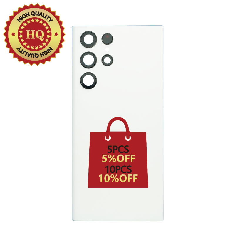 HQ Back Glass Replacement For Samsung Galaxy S22 Ultra - White