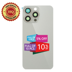 High Quality Back Cover Glass With Panel Frame for iPhone 15 Pro Max -Natural Titanium