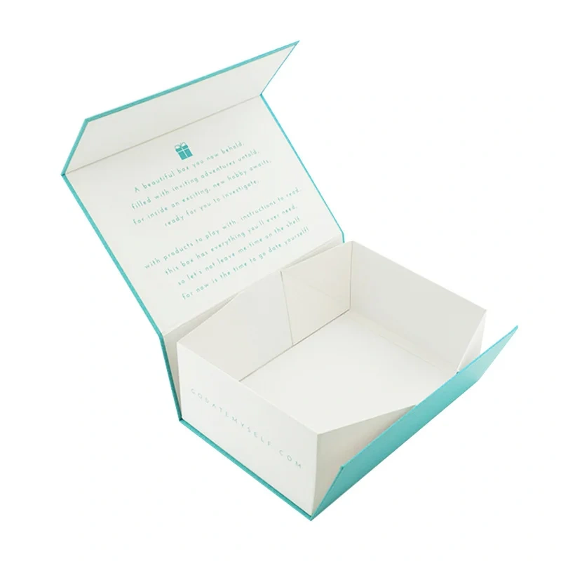 Customize Color Logo Shopping Gift Box Collapsible Cardboard Handle Folding Box For Small Business