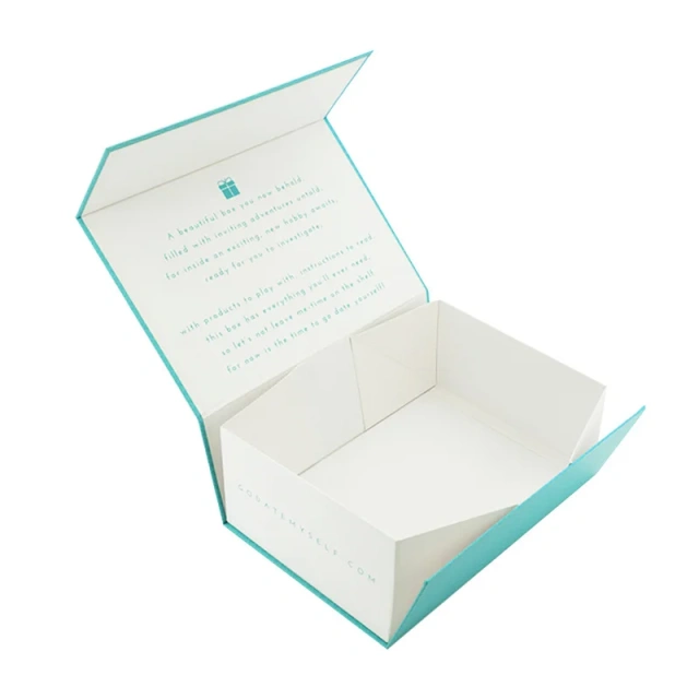 Customize Color Logo Shopping Gift Box Collapsible Cardboard Handle Folding Box For Small Business