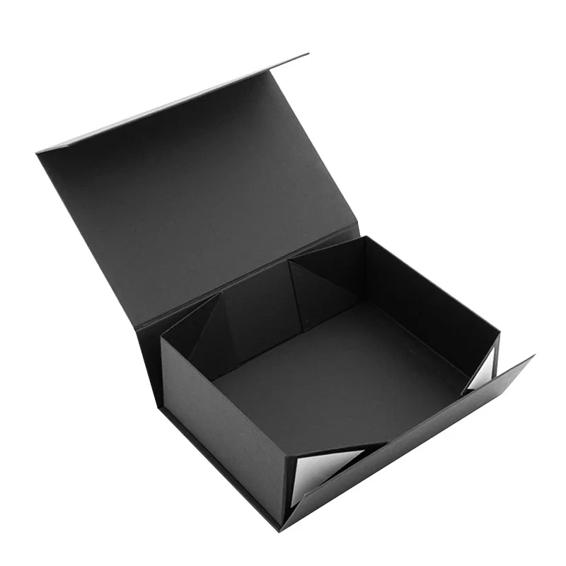 Customize Color Logo Shopping Gift Box Collapsible Cardboard Handle Folding Box For Small Business