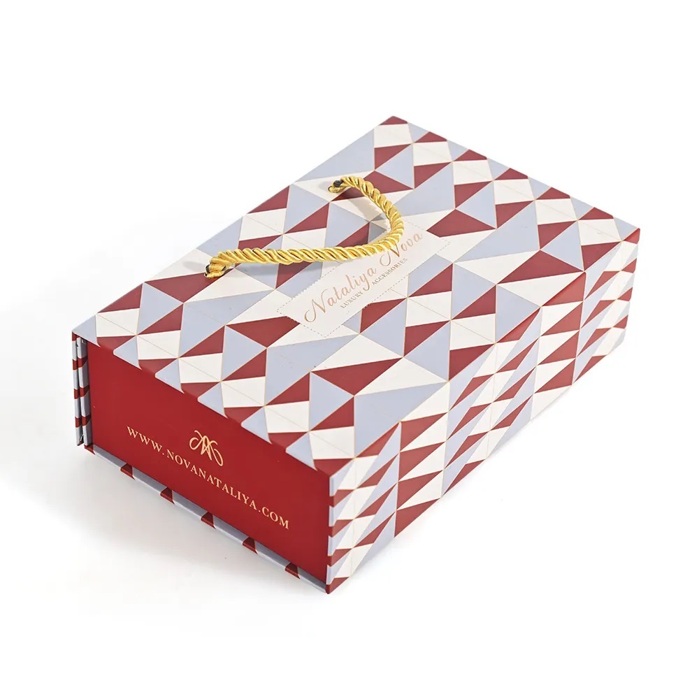 Luxury Colorful Paper Folding Gift Box Folded Boxes Folding Box With Rope