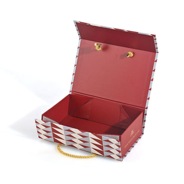 Luxury Colorful Paper Folding Gift Box Folded Boxes Folding Box With Rope