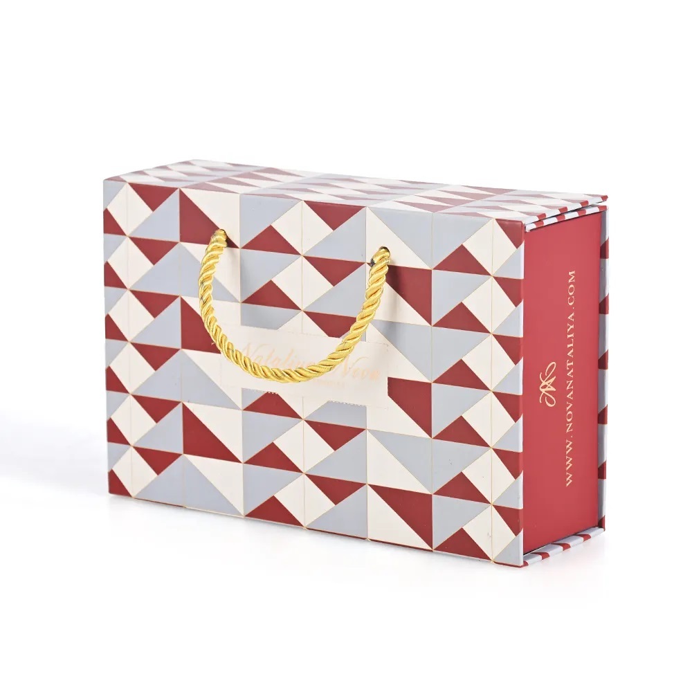 Luxury Colorful Paper Folding Gift Box Folded Boxes Folding Box With Rope