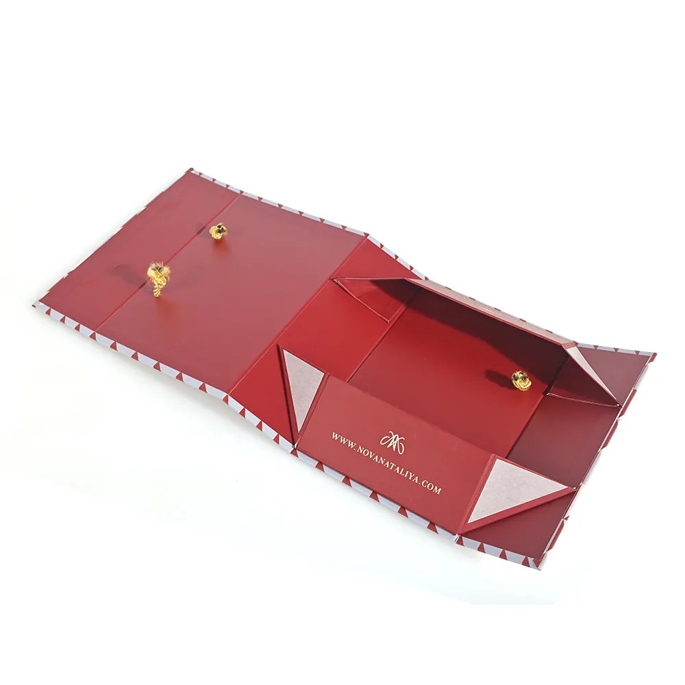 Luxury Colorful Paper Folding Gift Box Folded Boxes Folding Box With Rope