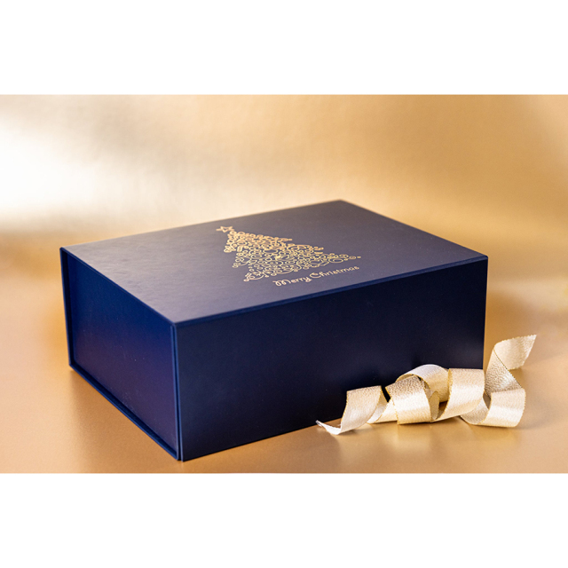 Large Rigid Luxury Box Skincare Cosmetic Magnet Boxes Christmas Decoration Gift Box Packaging With Ribbon