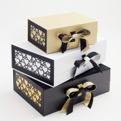 Custom Printing Luxury Rigid Gift Box Wholesale Folding Box With Ribbon Bow