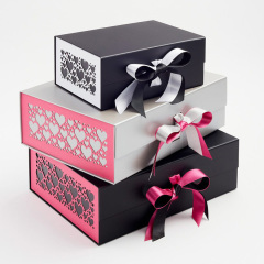 Custom Printing Luxury Rigid Gift Box Wholesale Folding Box With Ribbon Bow