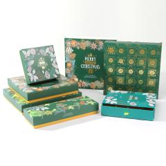 Luxury Private Label Pull Out Box Chocolate Drawer Box Blue Color Packaging Chocolate Gift Boxes