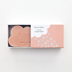 Custom Color Packaging Slide Out Box Childlike Pattern Drawer Box Cartoon Cloud Soap Pull Out Box