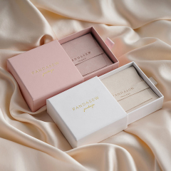 Wholesale Custom Logo Rigid Pull Out Drawer Box Fancy Gift Box With Ribbon