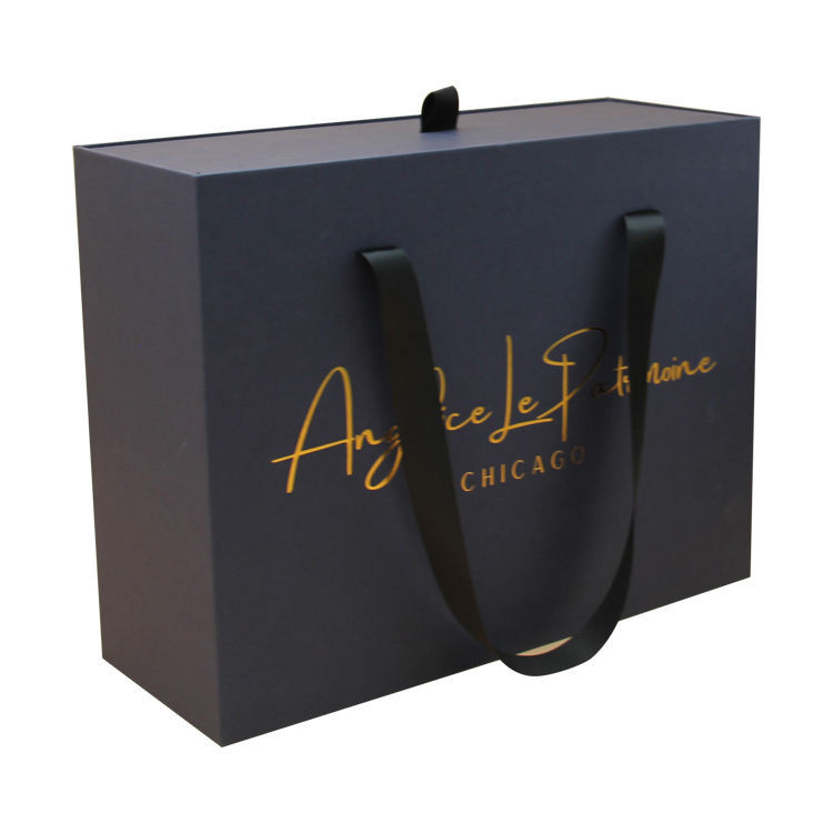 Wholesale Custom Logo Color Gift Box Rigid Paper Sliding Drawer Box With Handle