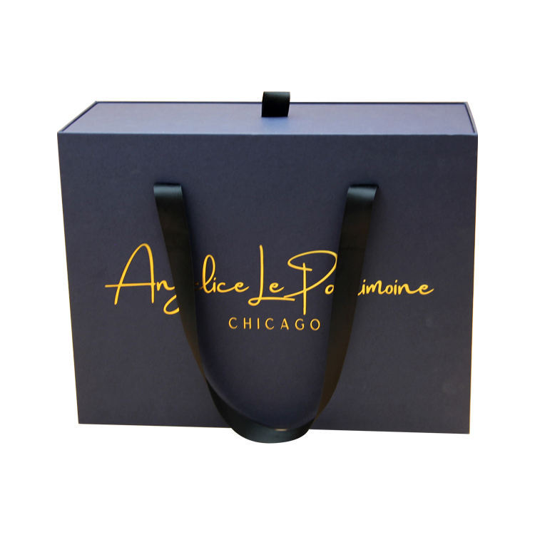 Wholesale Custom Logo Color Gift Box Rigid Paper Sliding Drawer Box With Handle