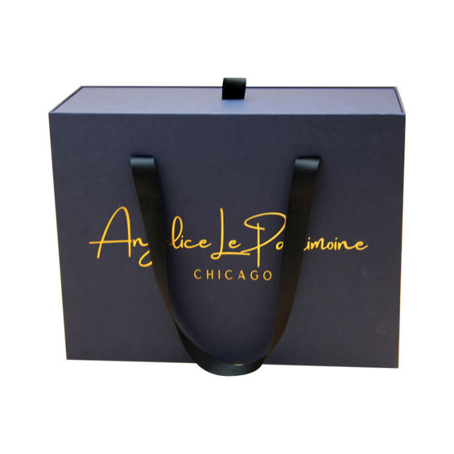 Wholesale Custom Logo Color Gift Box Rigid Paper Sliding Drawer Box With Handle