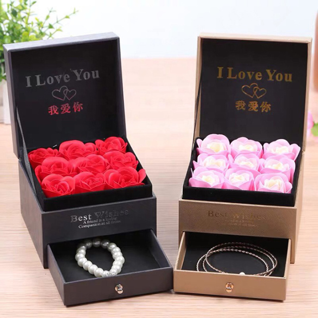 Custom Logo Color Boxes Fancy Luxury Gift Box Razor Birthday Rigid Cardboard Drawer Box