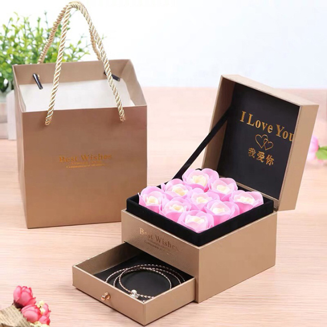 Custom Logo Color Boxes Fancy Luxury Gift Box Razor Birthday Rigid Cardboard Drawer Box