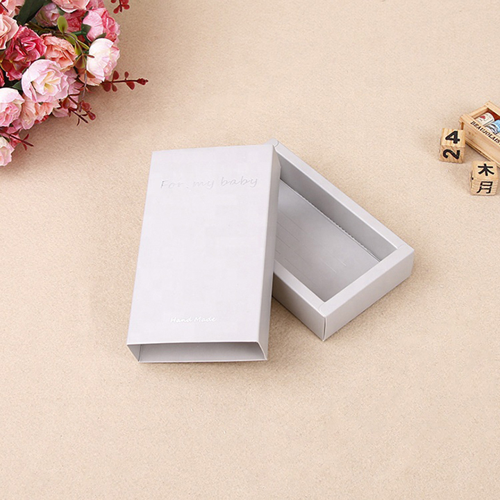 Custom Logo White Drawer Cardboard Jewelry Box Luxury Jewelry Bracelet Packaging Box