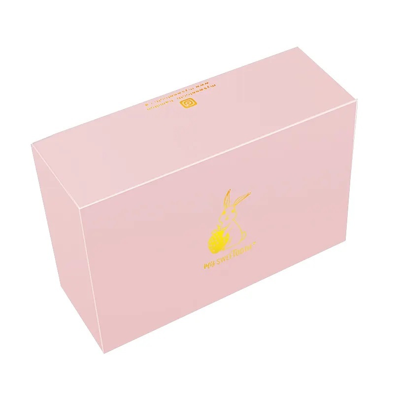Custom Recyclable Shoes Paper Folding Box Pink Color Cartoon Gift Corrugated Box