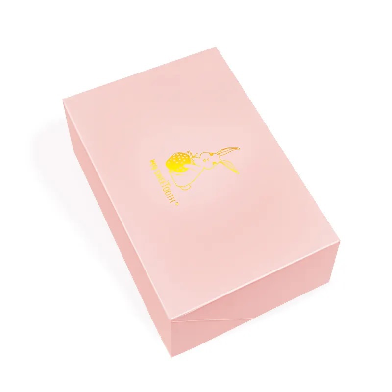 Custom Recyclable Shoes Paper Folding Box Pink Color Cartoon Gift Corrugated Box